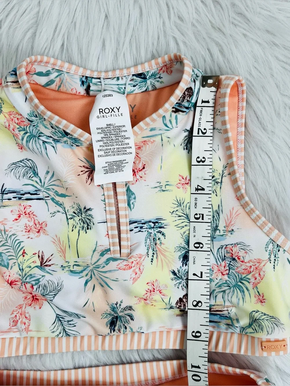 NWT! Girls North Shore Tankini Hawaiian Print Hipster Two-Piece Swimsuit Sz 10